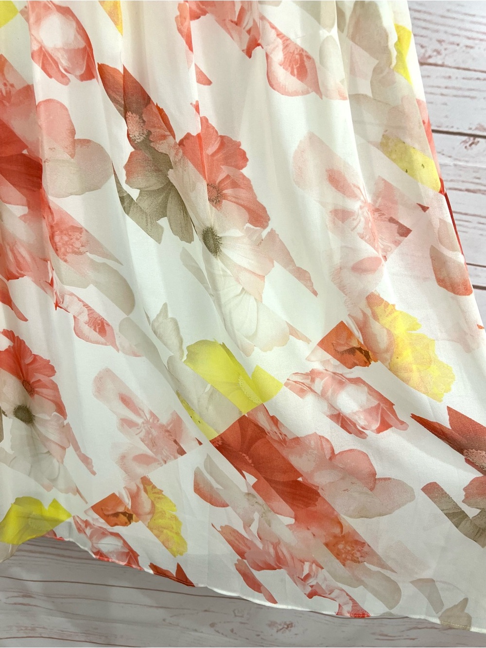 NWT Calvin Klein Floral Chiffon Trapeze Swing Mini Dress - Picture 5 of 11